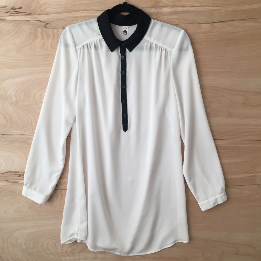 BP White Long Blouse